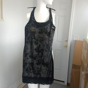 Sheer dress with tee shirt under nearth